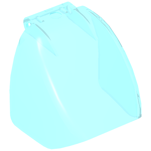 Lego Duplo Windscreen 4 x 4 x 2 Curved / Trans-Light Blue