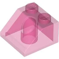 Brick Sloped 45° 2 x 2 / Trans-Dark Pink