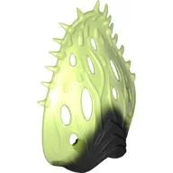 Large Figure Creature Cocoon Petal with Black Base Pattern / Trans-Bright Green