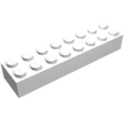 Brick 2 x 8 / White