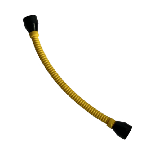 Lego Flexible Hose 8.5L with Tabless Ends Black (Ends different color than Tube) / Yellow