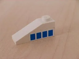 Slope 33 3 x 1 with 4 Blue Squares Pattern Model Right Side (Sticker) - Set 2556