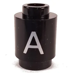 Brick Round 1 x 1 with Letter 'A' Print