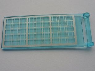 Lego Flag 7 x 3 with Bar Handle with Silver Solar Array Pattern (Sticker) - Sets 3368 / 10213 / 10231
