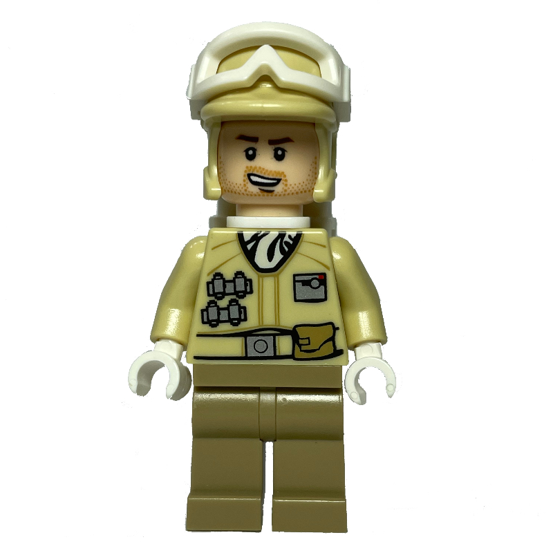 Lego Rebel Trooper in Hoth Uniform, Tan Hat, Beard Stubble