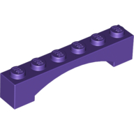 Lego Brick Arch 1 x 6 Raised Arch / Dark Purple