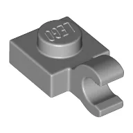 Plate Special 1 x 1 with Clip Horizontal [Thick Open O Clip] / Light Bluish Gray