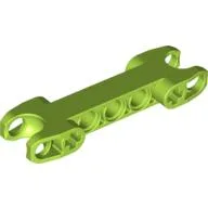 Technic Axle and Pin Connector 2 x 7 with Two Ball Joint Sockets [Squared Ends] / Lime
