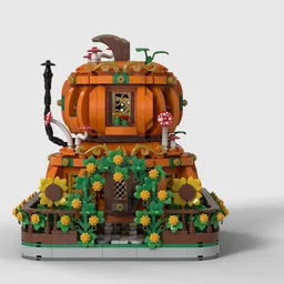Two story pumpkin house