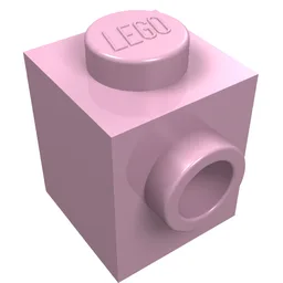 Brick Special 1 x 1 with Stud on 1 Side / Bright Pink