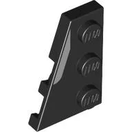 Wedge Plate 3 x 2 Left with Dark Bluish Grey Shape Print