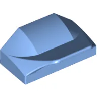 Brick Wedged, Curved 1 x 2 x 2/3 No Studs, Wing End / Medium Blue
