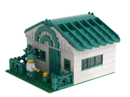 House with brick separators
