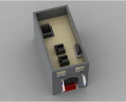 Fire Station With Arch Door