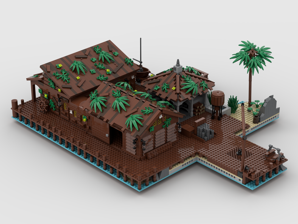 Lego Pirate Island Bay - Harbor Extension (incl. Smith, Storage, Wharf, etc.)