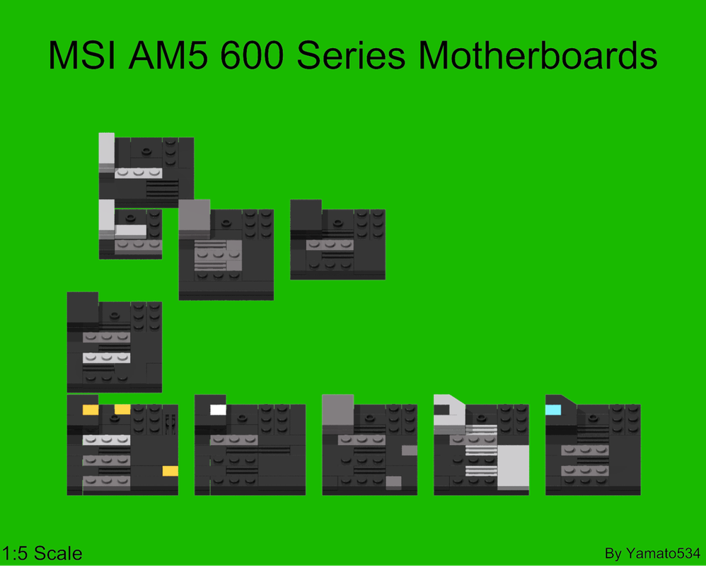Lego 1:5 Scale MSI AM5 600 Series Motherboards