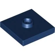Plate Special 2 x 2 with Groove and Center Stud (Jumper) / Dark Blue
