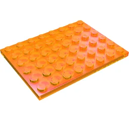 Plate 6 x 8 / Trans-Orange