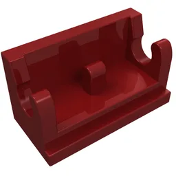 Hinge Brick 1 x 2 Base / Dark Red