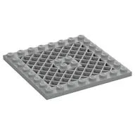 Plate Special 8 x 8 with Grille [Hole in Center] / Light Bluish Gray