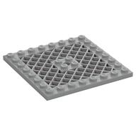 Lego Plate Special 8 x 8 with Grille [Hole in Center] / Light Bluish Gray