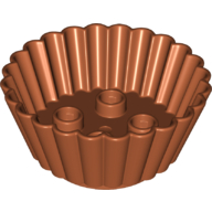 Lego Duplo Cupcake / Muffin Cup with 2 x 2 Studs / Dark Orange