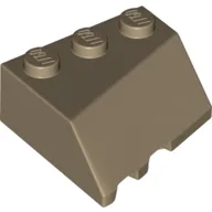 Brick Wedged, Sloped 45° 3 x 3 Right / Dark Tan