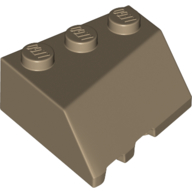 Lego Brick Wedged, Sloped 45° 3 x 3 Right / Dark Tan