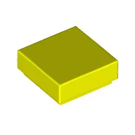 Tile 1 x 1 with Groove / Vibrant Yellow