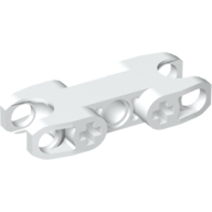 Lego Technic Axle and Pin Connector 2 x 5 with Two Ball Joint Sockets [Closed Sides] [Closed Axle Holes] / White