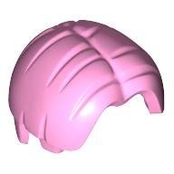 Lego Hair Bowl Cut and Parted in Center / Bright Pink