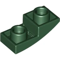 Brick Curved Inverted 2 x 1 / Dark Green