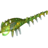 Large Figure Head / Brain with Glow in the Dark Centre and Marbled Yellow Pattern / Trans-Light Blue