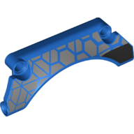 Lego Technic Panel Car Mudguard Arched 9 x 2 x 3 with Light Bluish Grey/Black Decorations print
