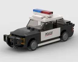 Police Car 4-Stud Wide