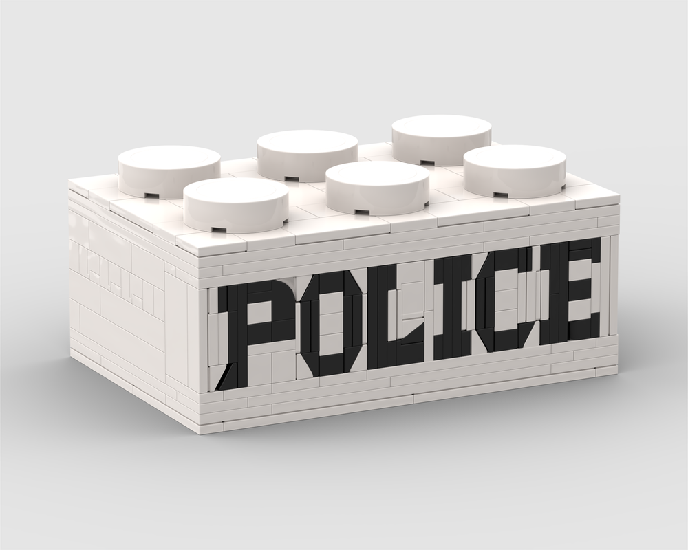 Lego Upscaled 2x3 police brick