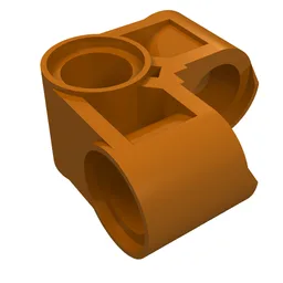 Technic Pin Connector Perpendicular 2 x 2 Bent / Dark Orange