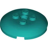 Dish 4 x 4 with 4 Studs / Dark Turquoise