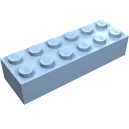 Brick 2 x 6 / Bright Light Blue
