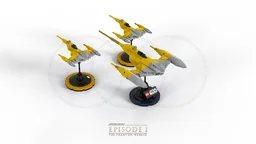 Micro/Ultramicro Size N-1 Starfighters for Diorama
