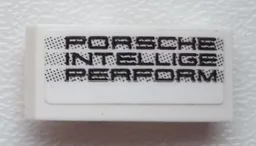 Slope, Curved 2 x 1 x 2/3 with 'PORSCHE INTELLIGE PERFORM' Pattern Model Left Side (Sticker) - Set 75876