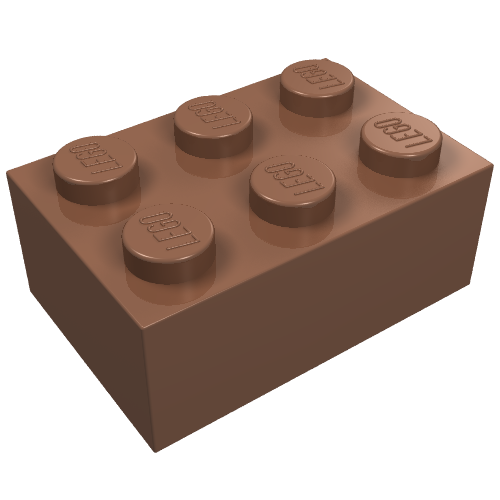 Lego Brick 2 x 3 / Light Brown