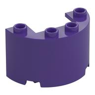 Lego Cylinder Half 2 x 4 x 2 with 1 x 2 Cutout / Dark Purple