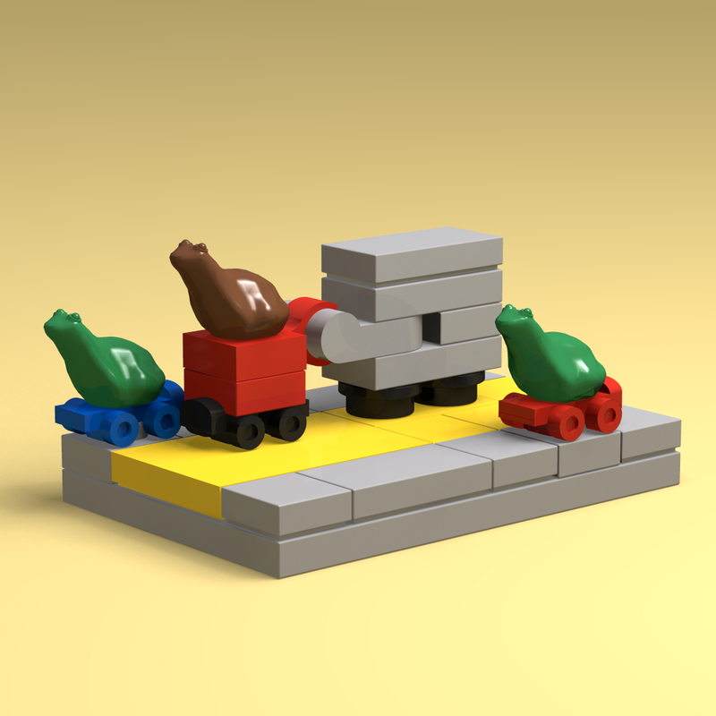 Lego Frog street scene