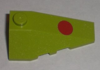 Lego Wedge 4 x 2 Triple Right with Red Dot Pattern (Sticker) - Set 7592