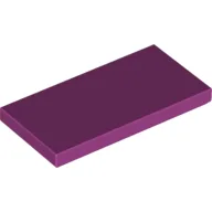 Tile 2 x 4 with Groove / Magenta