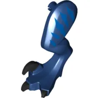 Animal Body Part, Dinosaur, Raptor Leg, Left, with Pin, Black Claws, Blue Stripes / Dark Blue