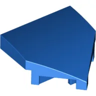 Brick Wedged, Curved 2 x 2 with Stud Notches / Blue