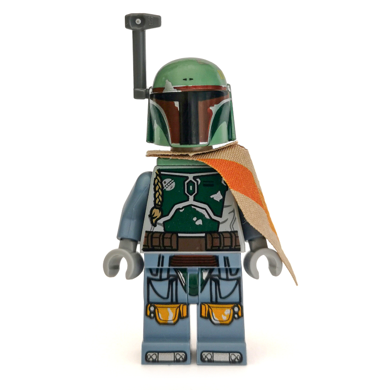 Lego Boba Fett, Helmet, Jetpack Neckwear, Dark Tan Pauldron, Plain Arms