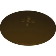 Dish 8 x 8 Inverted [Radar], Solid Studs, Rounded Anti-stud Underside / Dark Brown